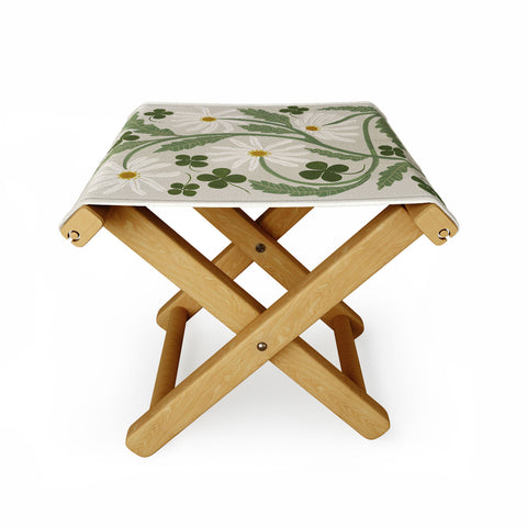 Megan Galante Clover Daisy Floral Folding Stool