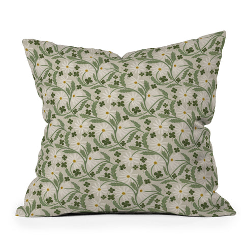 Megan Galante Clover Daisy Floral Throw Pillow