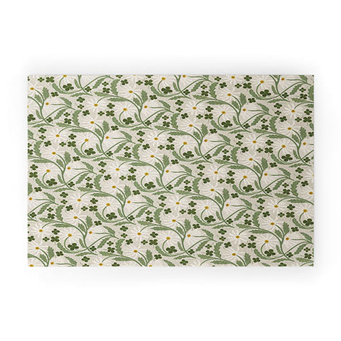 Megan Galante Clover Daisy Floral Welcome Mat
