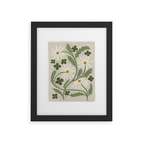 Megan Galante Clover Daisy Floral Framed Art Print