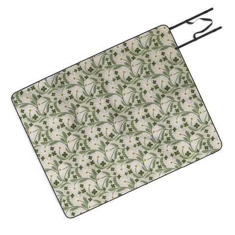 Megan Galante Clover Daisy Floral Picnic Blanket