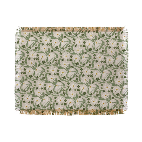 Megan Galante Clover Daisy Floral Throw Blanket