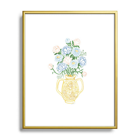 Megan Galante Finn Vase Metal Framed Art Print