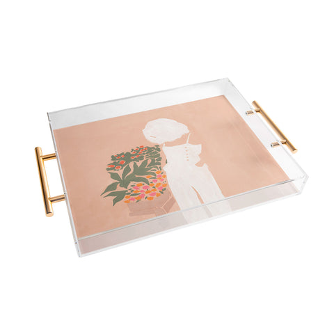 Megan Galante Flower Shoppe Girl Acrylic Tray