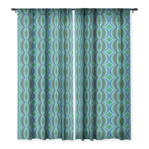 Megan Galante Futuristic Ogee Sheer Window Curtain
