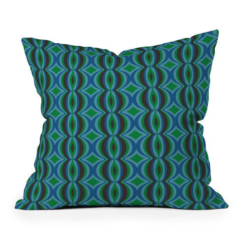 Megan Galante Futuristic Ogee Outdoor Throw Pillow