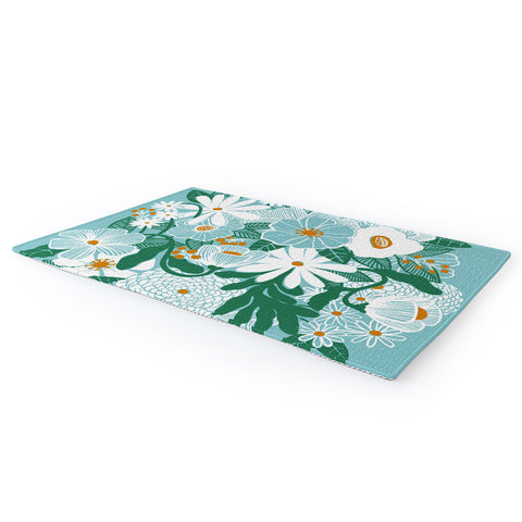 Megan Galante Groovy Floral Blue Area Rug