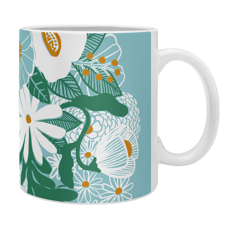 Megan Galante Groovy Floral Blue Coffee Mug