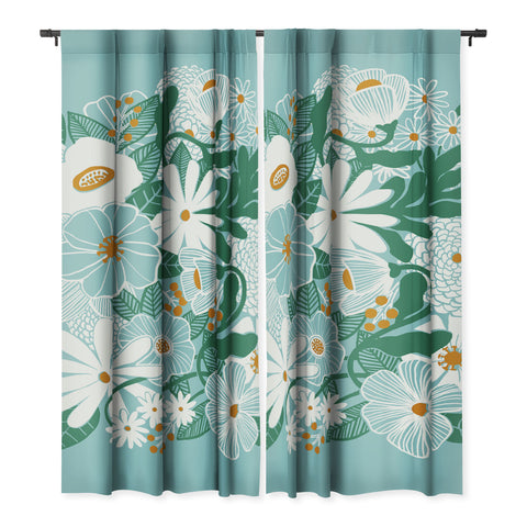 Megan Galante Groovy Floral Blue Blackout Non Repeat