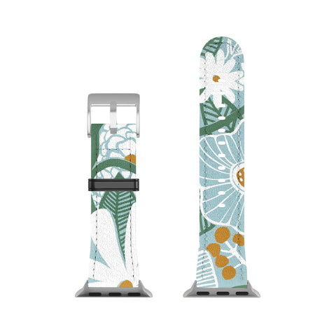 Megan Galante Groovy Floral Blue Apple Watch Band