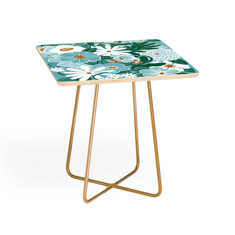 Megan Galante Groovy Floral Blue Side Table