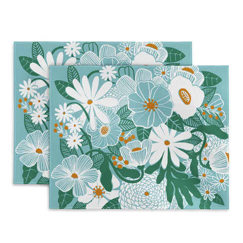 Megan Galante Groovy Floral Blue Placemat