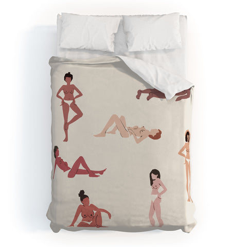 Megan Galante Hey Ladies Duvet Cover