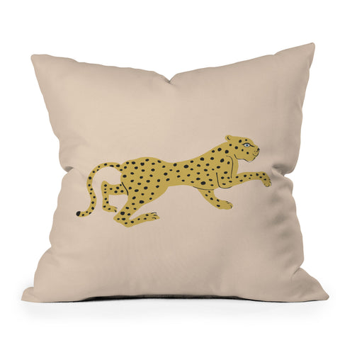 Megan Galante le gupard Outdoor Throw Pillow