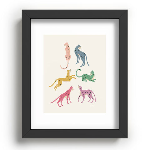 Megan Galante Leopard Rainbows Recessed Framing Rectangle