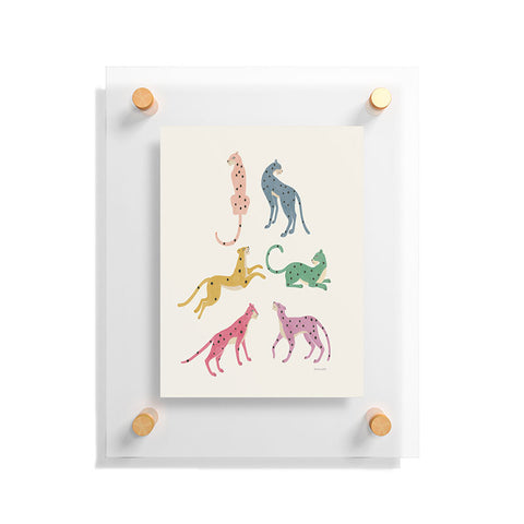 Megan Galante Leopard Rainbows Floating Acrylic Print
