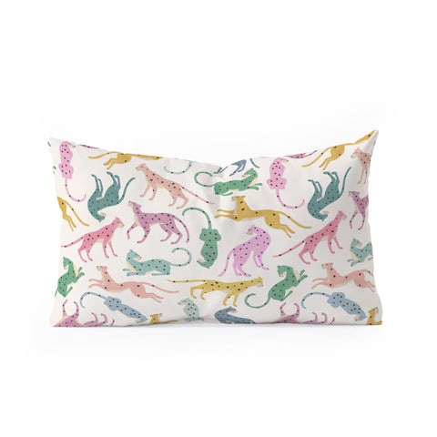 Megan Galante Leopard Rainbows Oblong Throw Pillow