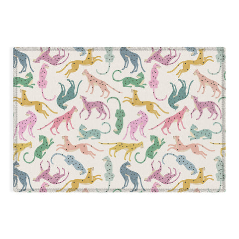 Megan Galante Leopard Rainbows Outdoor Rug