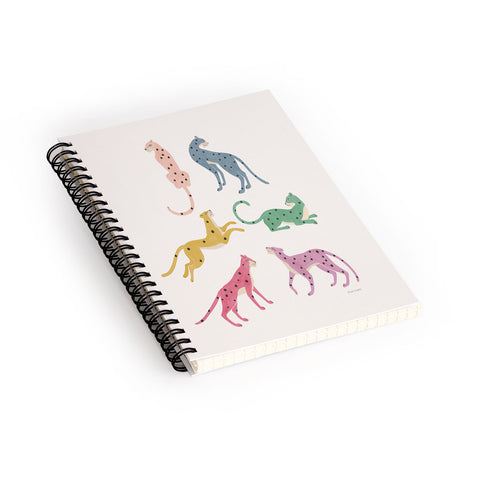 Megan Galante Leopard Rainbows Spiral Notebook