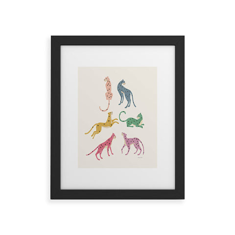 Megan Galante Leopard Rainbows Framed Art Print