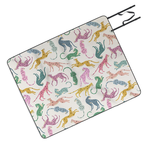 Megan Galante Leopard Rainbows Picnic Blanket