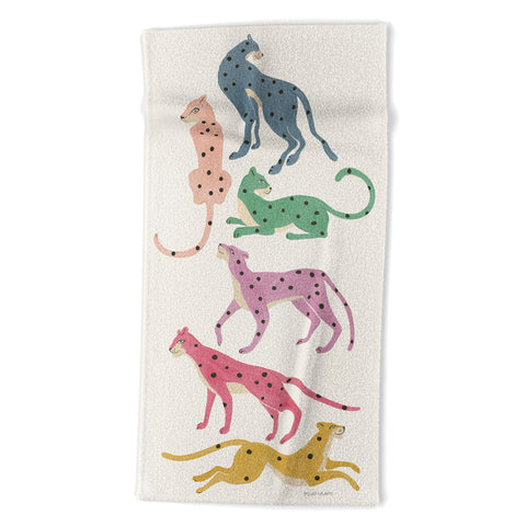 Megan Galante Leopard Rainbows Beach Towel