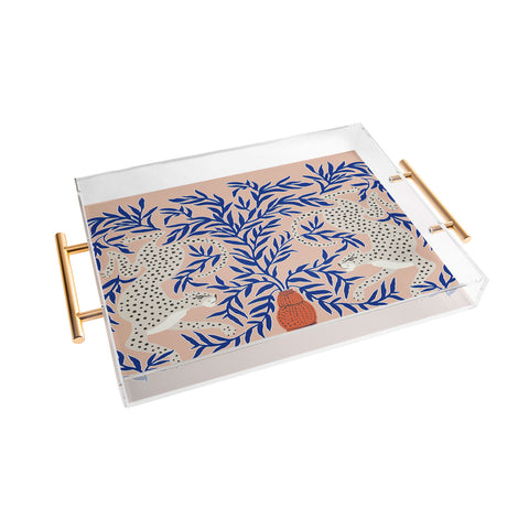 Megan Galante Leopard Vase Acrylic Tray