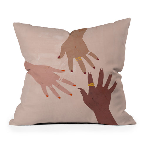 Megan Galante Love Is A Superpower Outdoor Throw Pillow