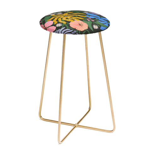 Megan Galante Merrick Floral Counter Stool