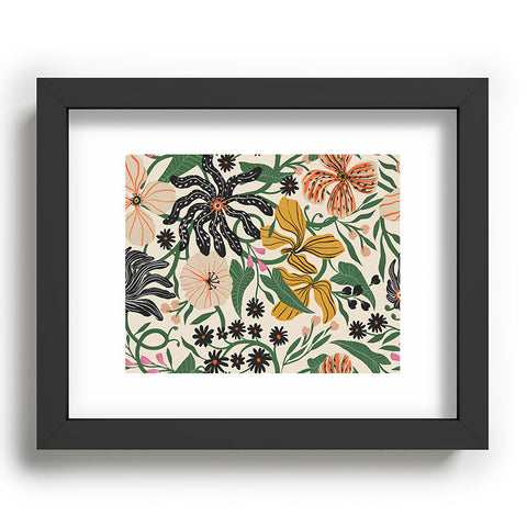 Megan Galante Merrick Floral creme Recessed Framing Rectangle