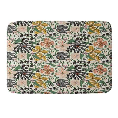 Megan Galante Merrick Floral creme Memory Foam Bath Mat