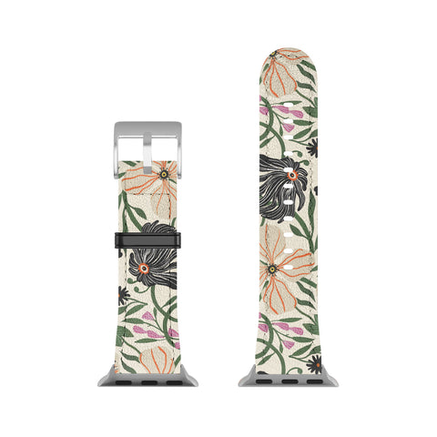 Megan Galante Merrick Floral creme Apple Watch Band