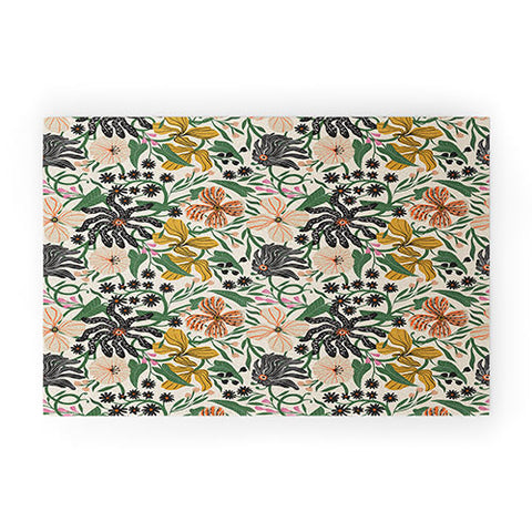 Megan Galante Merrick Floral creme Welcome Mat