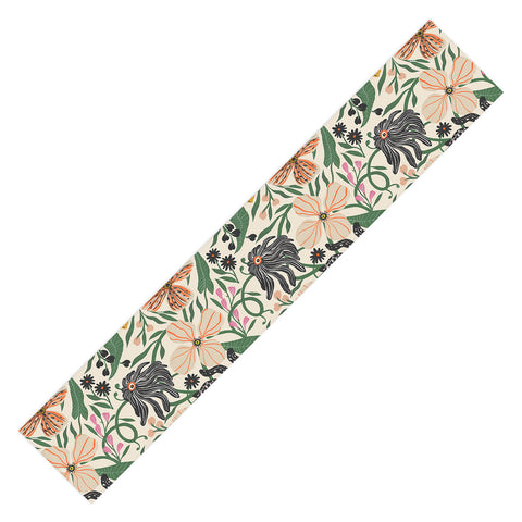 Megan Galante Merrick Floral creme Table Runner