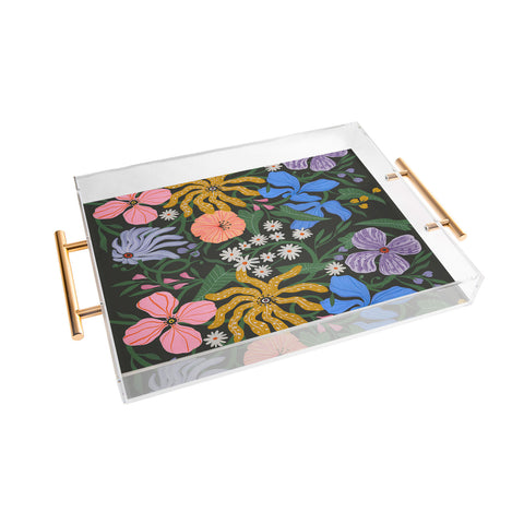 Megan Galante Merrick Floral Acrylic Tray