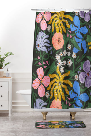 Megan Galante Merrick Floral Shower Curtain And Mat
