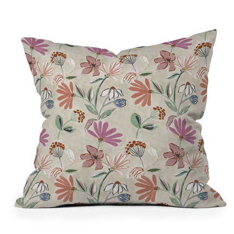 Megan Galante Monday Floral Outdoor Throw Pillow