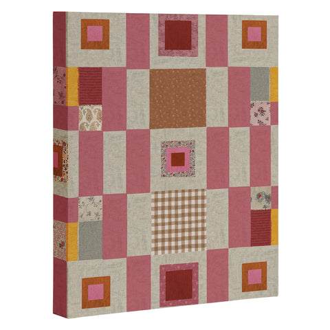 Megan Galante Pink Cottage Quilt Art Canvas