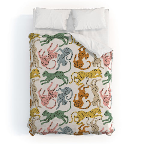 Megan Galante Rainbow Cheetah Duvet Cover