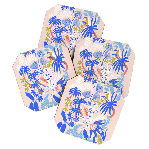 Megan Galante Rainforest Leopard Coaster Set