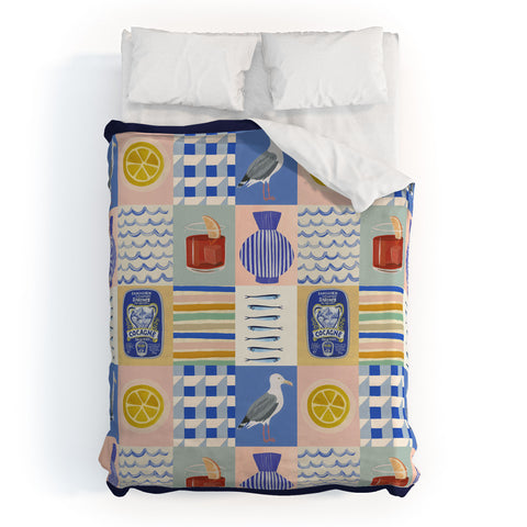 Megan Galante Seaside poster Duvet Cover