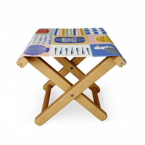 Megan Galante Seaside poster Folding Stool
