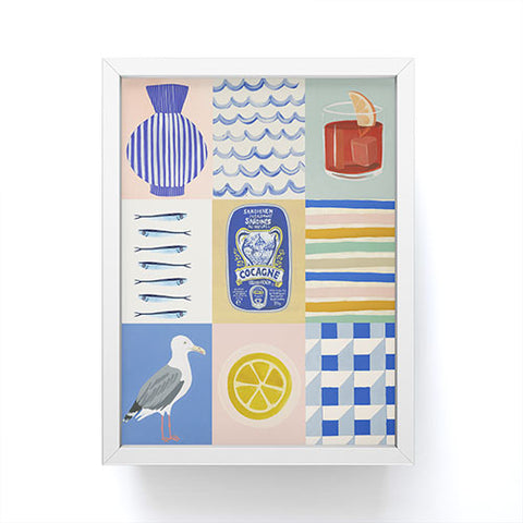 Megan Galante Seaside poster Framed Mini Art Print
