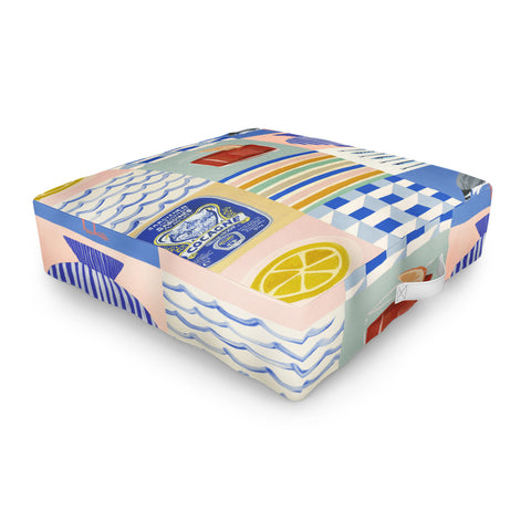 Megan Galante Seaside poster Outdoor Floor Cushion