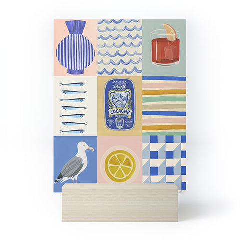 Megan Galante Seaside poster Mini Art Print