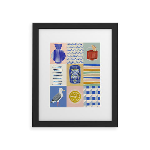 Megan Galante Seaside poster Framed Art Print
