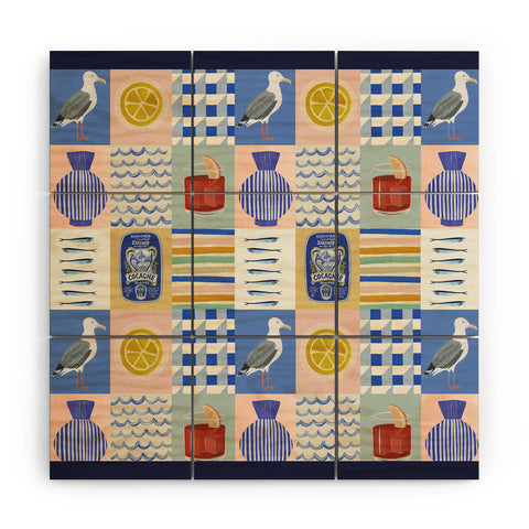 Megan Galante Seaside poster Wood Wall Mural