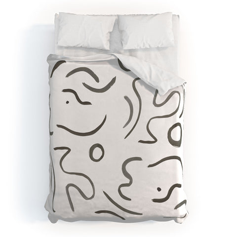 Megan Galante Stroke Abstract Duvet Cover