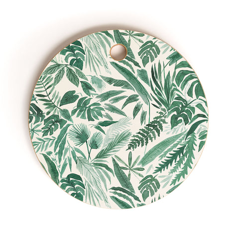 Megan Galante Tropical Palm Cutting Board Round