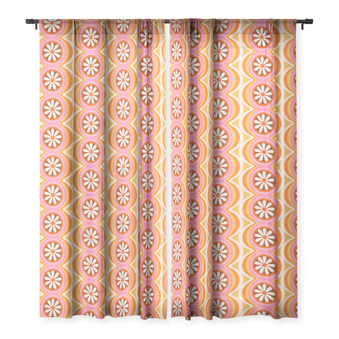 Megan Galante Wavy Daisy Sheer Window Curtain